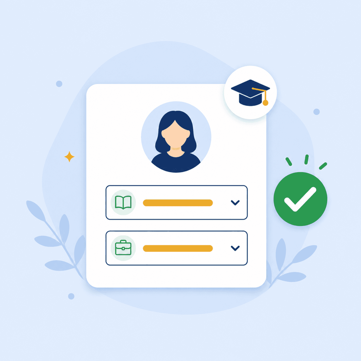 Illustration: a short application form being filled in